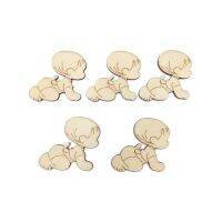 【YF】✟✣  5pcs Unfinished Baby Shapes Birthday Ornaments for Ornament Project