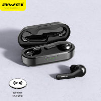 AWEI TWS Bluetooth-compatible Earphone True Wireless Charging Noise Canceling HiFi 6D Bass With Mic Touch Control Gaming Headset