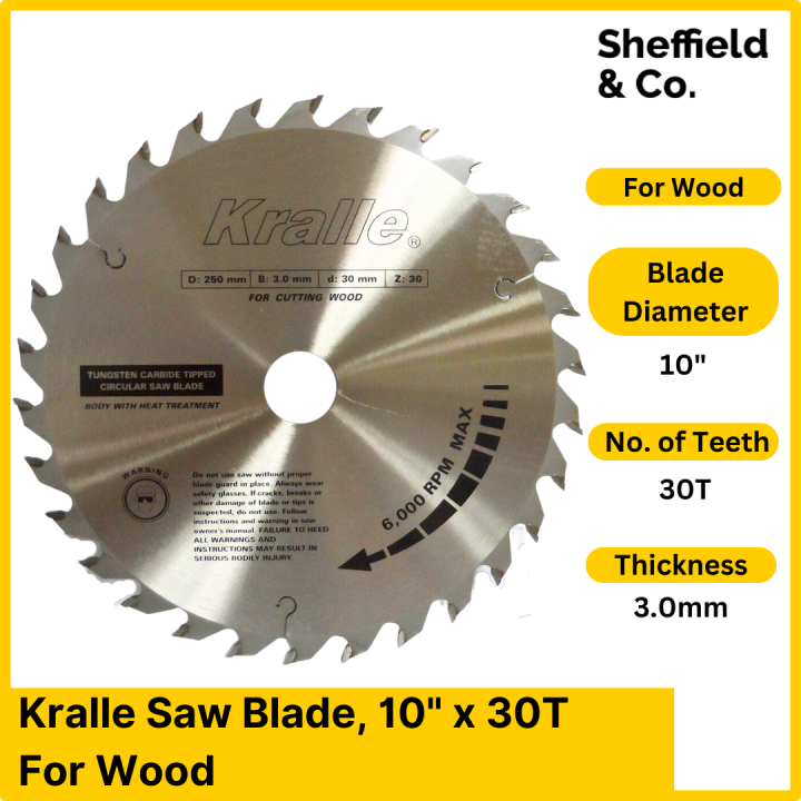 KRALLE TCT Circular Saw Blade for Wood (10