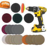 21pcs 3 Car Headlights Buffing Polishing Pad Set Sandpaper Car Polisher Drill Kit for Car Sanding Polishing