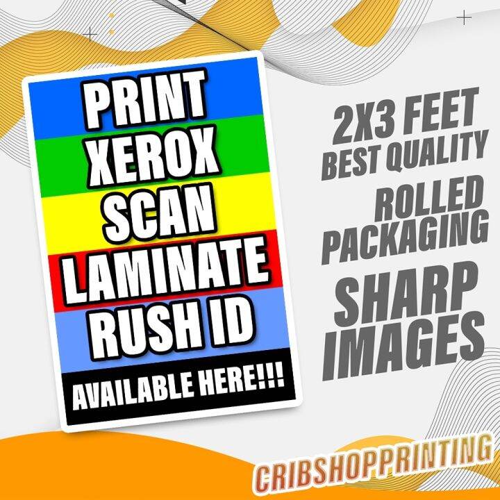 PRINT XEROX SCAN TARPAULIN 2X3 SIZE WITH FREE EYELET Lazada PH