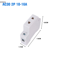 ERDU AC30 EU และ AU Type 35mm DIN Rail Mount AC Power 10A 16A 25A V 250V 2/3/440 PIN Plug Modular SOCKET