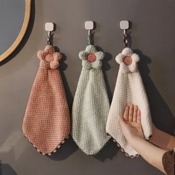 Quick Dry Hand Towels, Coral Fleece Creative Flower Shape Wipe