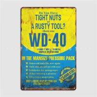 ป้ายโลหะ Celestineor Vintage Ad: WD40-ตกแต่งผนังที่สมบูรณ์แบบสำหรับการออกแบบบ้านหรือโรงรถ