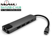 USB HUB Type C to HDMIUSB 3.0RJ45SDTFType C Adapter Convertor For Macbook Pro Google Chromebook