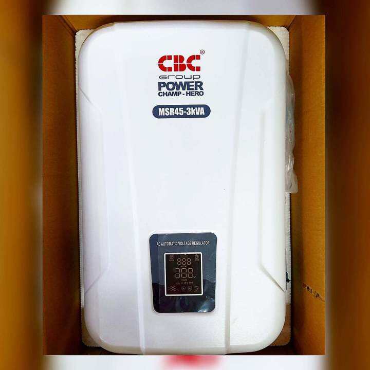 cbc-เครื่องปรับแรงดันไฟฟ้าอัตโนมัติ-รุ่น-msr45-3kva-จอแดงผล-led-สามารถรับแรงดันขาเข้าได้-45-280-โวลล์-หม้อเพิ่มไฟอัตโนมัติ