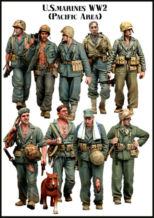 [tuskmodel] 1 35 scale resin model figures kit big set The US army EB2