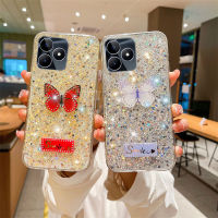 เคสใส่โทรศัพท์ Realme ผีเสื้อระยิบระยับสุดหรูเคสโทรศัพท์ซิลิโคน C53NFC C53ระยิบระยับแบบนิ่มกันกระแทกฝาครอบ2023 Realmec51 Realme NFC