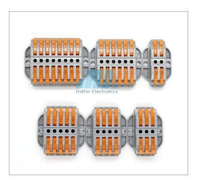 Hot Selling Wire Connectors 2-12 Pin Screw Fixing Push-In Quick Docking Cable Universal Compact Electrical Wiring Terminal Block Connector