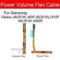 Powervolume สายเคเบิ้ลยืดหยุ่นสำหรับ Samsung Galaxy A6 J8 A600f J60f J810f ปุ่มปรับระดับเสียงเฟล็กซ์ริบบอนปุ่มควบคุมพลังงาน