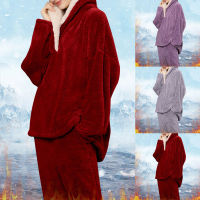 ชุดนอนสำหรับผู้หญิงชุดนอนคาร์ดิแกนผ้าสักหลาดสำหรับผู้ชายชุดนอนชุดนอนฤดูใบไม้ร่วงฤดูหนาว