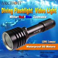 [COD] ARCHON D12U Diving Flashlight 100M Zoomable light CREE 1200