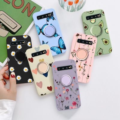 「Enjoy electronic」 Case For Samsung Galaxy S10 Plus S10E S 10 e s10plus 10e Phone Cases For Samsung  S10   TPU Silicone Magnetic Ring Holder Fundas