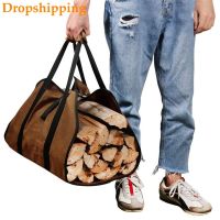 hot！【DT】○℡♈  Dropshipping High-quality Firewood Storage Log Camping Outdoor Holder Carry storage bag Canvas