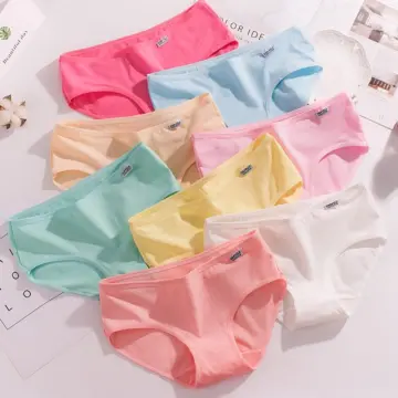 Poposy Elastic Band Sexy Panty For Women Cotton Ladies Briefs Plus