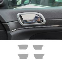 Inner Door Handle Bowl Cover Trim Sticker Interior Accessories Decoration for Jeep Grand Cherokee 2011-2020 4PCS