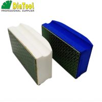 DIATOOL 2pcs ( 600 800) Electroplated Diamond Hand Pad 90X55MM Hand Polishing Pad Foam-backed Grinding Block