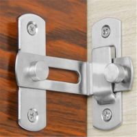 90 Degree Door Buckle Stainless Steel Lock Sliding Door Right Angle Buckle Door And Window Bathroom Bending Latch Door Hardware Locks Metal film resis