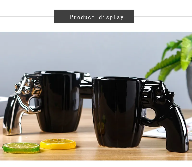 1Pc Ceramics Cup Revolver cup Mug pistol shaped Funny Ceramic Cup Cool  Coffee mug To Send Boys Friends Birthday Gifts CL04014