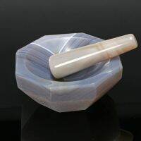 ready stock 50mm Natural Agate Mortar and Pestle Grind The Solid Make