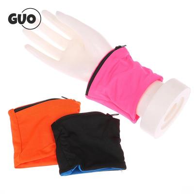 1pc Wrist Brace With Pouch Zipper Pocket Support Wristband Running Cycling Wrist Wallet Pocket Keys Coin Storage Bag