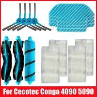 For Cecotec Conga 4090 4490 4690 5090 5490 6090 Main Side Brush Hepa Filter Mop Cloth Vacuum Cleaner Soft Roller Brush Parts