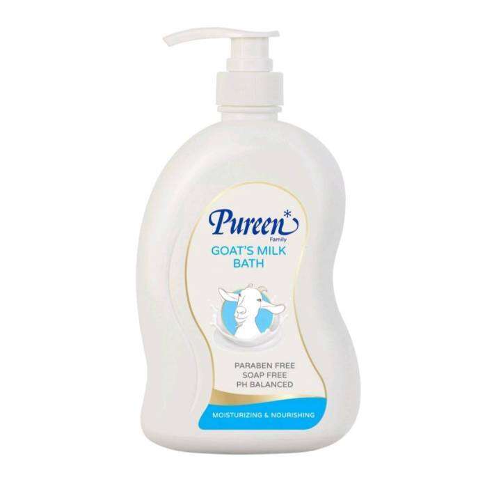 pureen-เพียวรีน-สบู่เหลว-แฟมิลี่-โกท-มิลค์-และเบบี้เฮดทูโทวอช-ขนาด-500-มล-1-ขวด