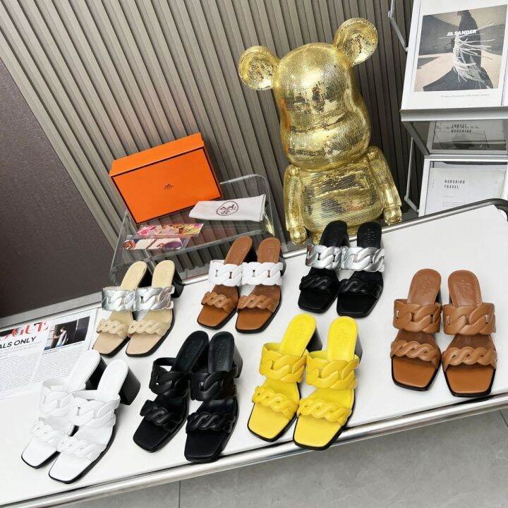 2023-new-high-heel-slippers-womens-genuine-leather-square-head-thick-heels-versatile-large-sandals-outgoing-slippers