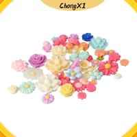 CHONGXI สำหรับทำบัตร เสน่ห์เรซินขนาดเล็ก เสน่ห์พลาสติก เครื่องประดับเรซิ่นเดซี่ การตกแต่งสวยงาม เครื่องรางเรซินขนาดเล็ก ดอกไม้ลูกปัดลูกปัด เครื่องรางเรซิน