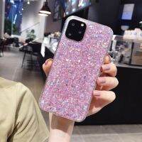 เคส Pf】9700 P40 Huawei P30บวกโปรโนวา7i ประกายวิบวับสีชมพูม่วงน้ำเงินเงินแวววาวสีเขียวทองลูกปัดแฟชั่นสำหรับเด็กผู้หญิงอีพ็อกซี่เคสโทรศัพท์มือถือป้องกันการตก