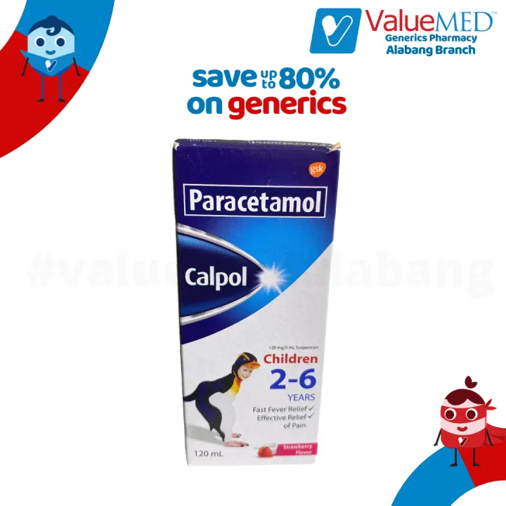Paracetamol (Calpol) Syrup Strawberry 120Ml Lazada PH