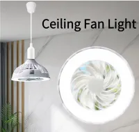 Electric Fan Ceiling Fan with Light and Control Ceiling Lamp 12W Chandelier Fan 3 Mode Speeds E27 Converter Base with LED Light Exhaust Fans