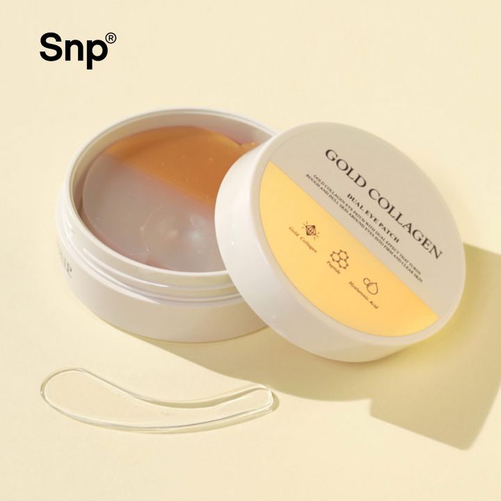 snp-gold-collagen-dual-eye-patch-60แผ่น-แผ่นมาส์กใต้ตาสูตรทองคำผสมคอลลาเจน