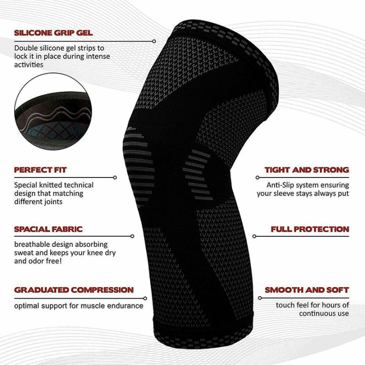 2pcs-knee-sleeve-compression-brace-support-for-sport-joint-pain-arthritis-relief