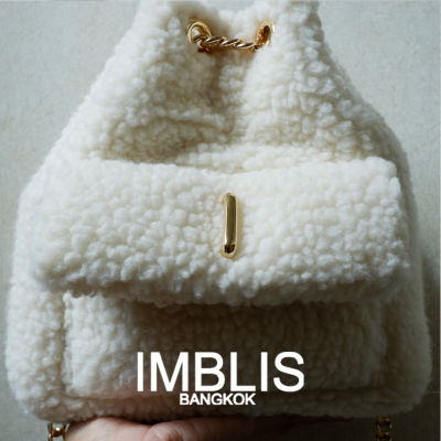 IMBLIS - IMBLIS SMALL BACKPACK PADLOCK SHEARLING BAG