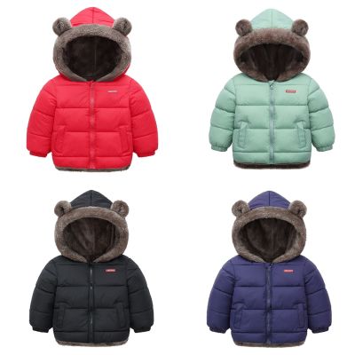 （Good baby store） Kids Cotton Clothing Thickened Down Girls Jacket Baby Children Winter Warm Coat Zipper Hooded Costume Boys Outwear