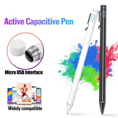 ปากกาสไตลัสที่ใช้งานสำหรับ Ios Ipad และแท็บเล็ตส่วนใหญ่ปากกาปากกาสไตลัสดิจิตอลแบบชาร์จไฟได้ขนาด1.5มม. สำหรับวาดภาพ