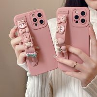 Pink Candy Girly Wristband Phone Case For Samsung Galaxy Note 9 10 Lite 20 S20 S21 FE S22 S23 Ultra 5G S8 S9 S10 Plus S10E Cover Phone Cases