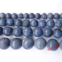 Free Shipping 6 8 10mm Natural stone blue Coral Bead Loose Strand Jewelry Beads Findings Accessories