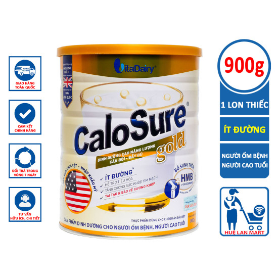 Sữa bột calosure gold ít đường 900g - ảnh sản phẩm 1
