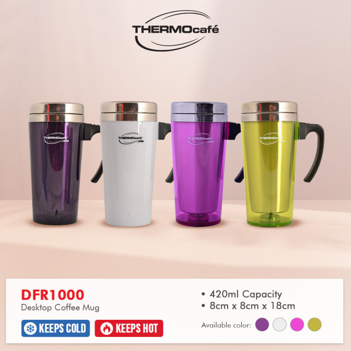 Thermos Thermocafe 450 ml Plastic and Stainless Steel Desk Mug Red