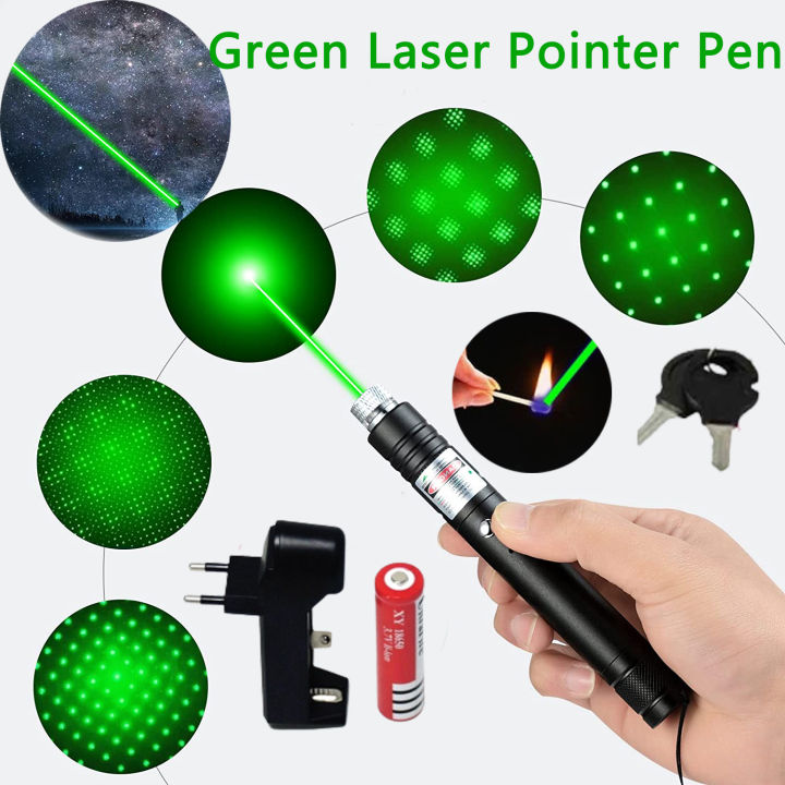 High Power 532nm Green Laser Pointer Pen Visible Dot Torch Light