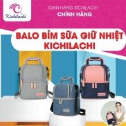 Balo bỉm sữa giữ nhiệt Kichilachi, túi xách bỉm sữa