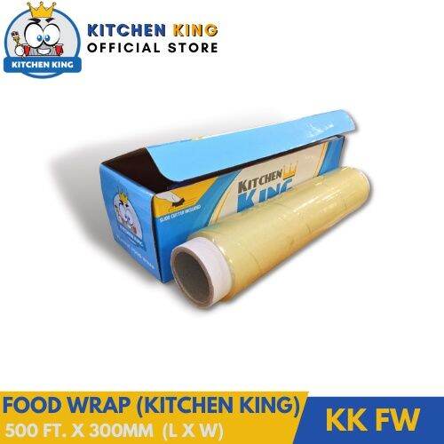 ♧Plastic Food Wrap 500ft. with Slide Cutter (Jumbo) 300mm(w) Kitchen