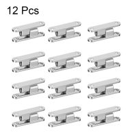 ✱✐ UXCELL 12Pcs 36 x 12 x 8mm 2.5mm Dia. Cupboard Zinc Alloy 90 Degree Detachable Door Hinge Silver Tone