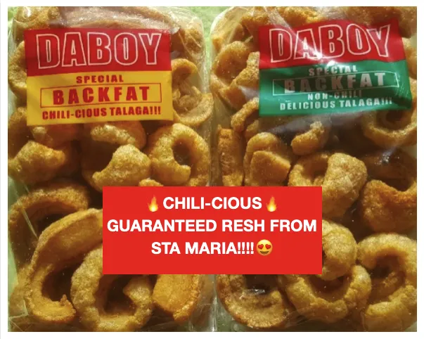 3 Packs Of Spicy Chili Daboy Back Fat Chicharon Bagnet Daboy Back Fat