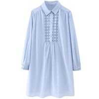 European and American style new womens slim versatile loose hollow embroidered mini dress 2492055 403