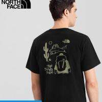 ❐◎卐 เสื้อยืดแขนสั้น ผ้าฝ้าย พิมพ์ลาย TheNorthFace North สําหรับคู่รัก ใช้งานกลางแจ้ง