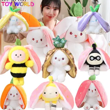 Lazada Tiny Plush Bunny Pillow Squishy Rabbit Toy Soft Stuffed Animal  Pillow Toys Pink 10 