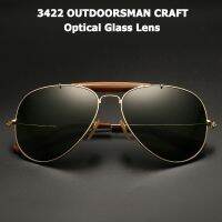 [แฟชั่น] JackJad Vintage 3422 OUTDOORSMAN CRAFT Style Sunglasses Quality Optical Glass Lens Brand Design Sun Glasses Oculos De Sol UV400